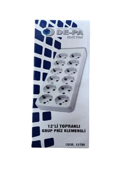 Depa De-Pa Grup Priz 12'Li Topraklı Klemensli - 2