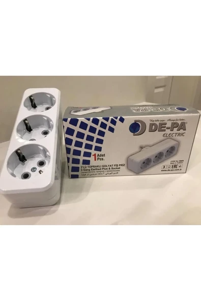 Depa Üçlü Topraklı Fişli Priz Golyat - 2
