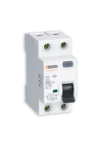Günsan Elektrik Günsan Kaçak Akım Koruma Rölesi 1X40A 30Ma Gün-Ka 2-4030