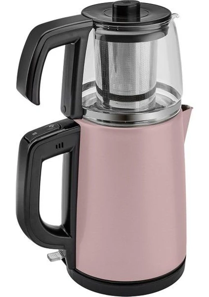 Karaca Tea Glass 2in1 1650 W Rose Gold Çelik Çay Makinesi - 9