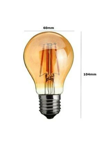 Orbus A60 Ampul 6Watt Amber Rustik Dekoratif Led Ampul - 2