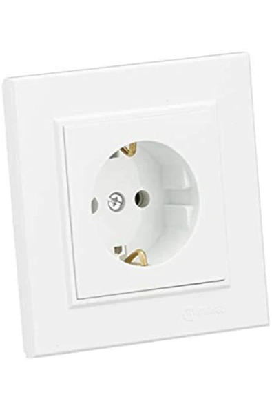 Makel Karea Topraklı Priz (Beyaz) 2 Adet