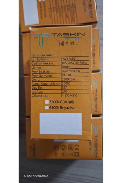 Taşkın 9Watt Led Ampul 10 Lu Avantajlı Paket - 3