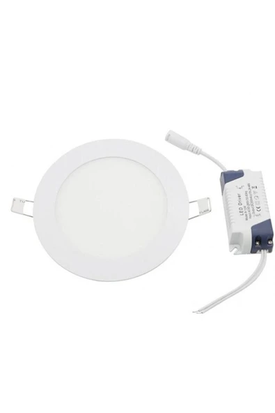 Led 9W Sıva Altı Panel Slim Spot Trafolu Beyaz Işık Iç Çapı 12Cm Dış Çapı 15Cmdir