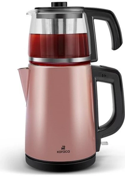 Karaca Tea Glass 2in1 1650 W Rose Gold Çelik Çay Makinesi - 6
