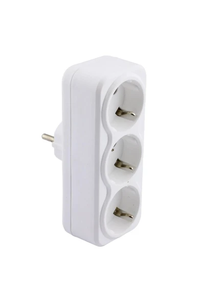 AHSAN AYD.3'Lü Fiş Priz Kablosuz Topraklı Çoklu Grup Priz Çoğaltıcı Üçlü Golyat Elektrik Pirizi