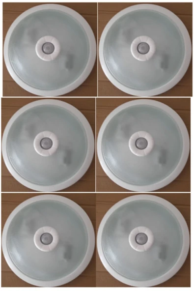 Nisaca Hareket Sensörlü Glop Armatür Tavan Lambası 6 Lı Avantaj Paket. Merdiven Tuvalet Banyo Balkonda Eko.