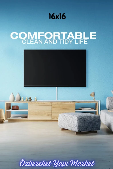Özbereketyapimarket 4 Metre (16X16Mm) Kedinden Yapışkanlı Kablo Kanalı | 4M (10 Adet X 40Cm) Kablo Gizleyici - 6