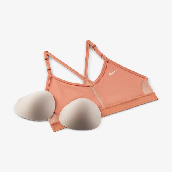 Nike Dri-FIT Indy V-Neck Kadın Pembe Bra - 4