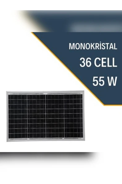 Lexron 55W Monokristal Güneş Paneli