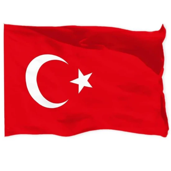 50x75 cm  raşel türk bayrağı bayrak kenarı dikişli yurt