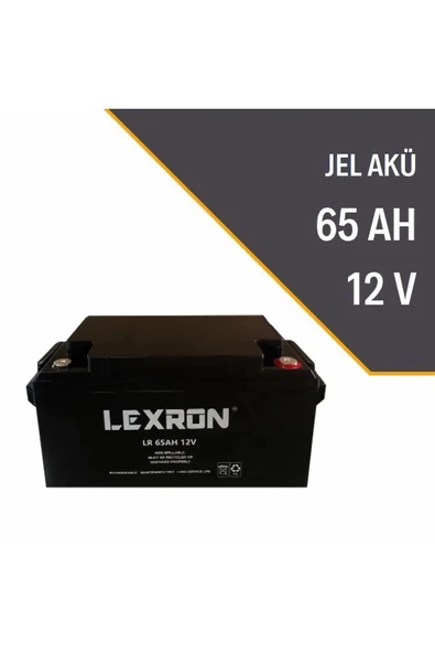 Lexron 65A - 12V Elektrikli Araç Aküsü, Jel Akü