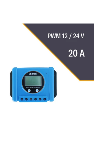Lexron 20A Amper Pwm Solar Güneş Akü Şarj Kontrol Cihazı - 1