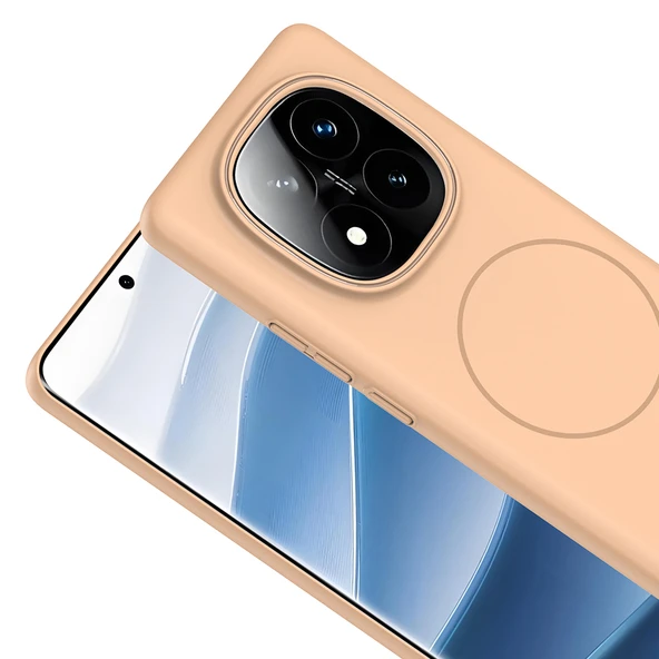 Xiaomi Redmi Note 14 Pro Plus Kılıf M-safe Şarj Özellikli Zore Ruby Sert Kapak - 7