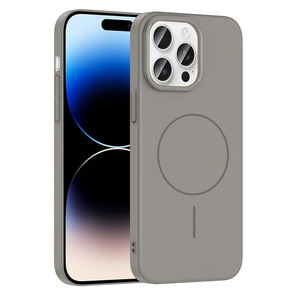 Apple iPhone 14 Pro Max Kılıf M-safe Şarj Özellikli Zore Ruby Sert Kapak - Resim 8