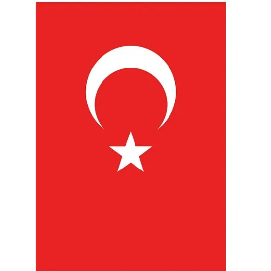 70x105 cm  türk bayrağı kenarı dikişli %100 polyester+pamuklu (alpaka kumaş)