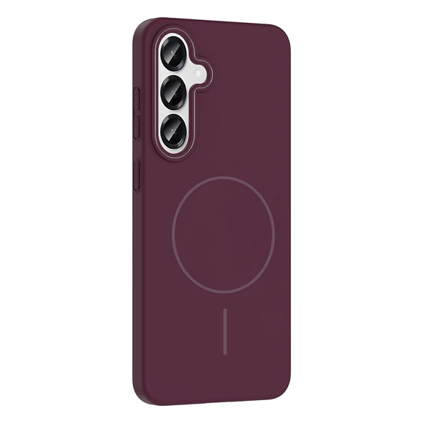 Galaxy S25 Plus Kılıf M-safe Şarj Özellikli Zore Ruby Sert Kapak - 12