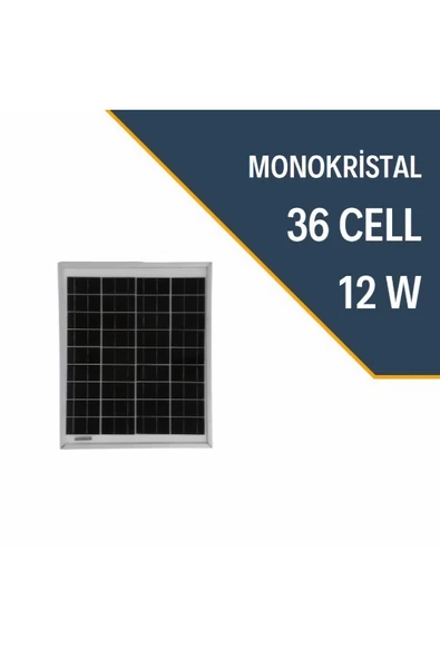 Lexron 12W Monokristal Güneş Paneli