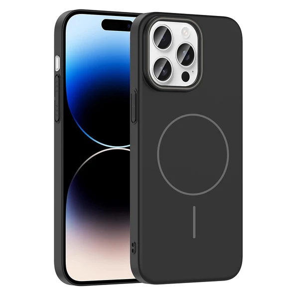 Apple iPhone 14 Pro Max Kılıf M-safe Şarj Özellikli Zore Ruby Sert Kapak - Resim 10