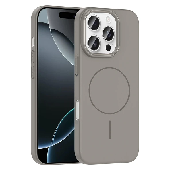 Apple iPhone 16 Pro Max Kılıf M-safe Şarj Özellikli Zore Ruby Sert Kapak - 8