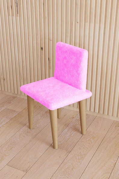 Fahrettin Küçük Montessori Çocuk Masası Oyun Masası Aktivite Masası Çalışma Masası 1 Adet Pembe Welsoft Sandalyeli - 3