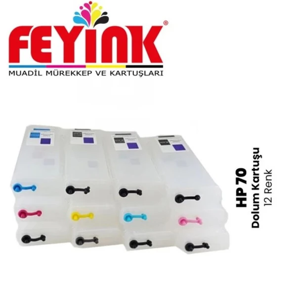 Feyink Z Serisi 70 Kolay Dolabilen Dolum Kartuşu Süper Çipli 12 Renk Z3200
