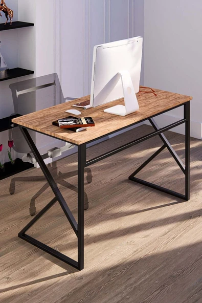 Fahrettin Küçük Elena Çalışma Masası Ofis Masası Oyuncu Masası Yemek Masası Okul Masası Genç Odası 60x120 Cm - 3