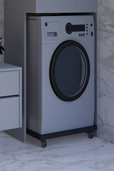 Fahrettin Küçük Siyah ALTLIK, Çamaşır, Bulaşık Makinesi ve Buzdolabı Soba. 150 Kg Taşıma Kapasiteli Altlık.