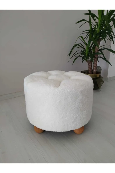 Fahrettin Küçük Puf El Yapımı Puf Kedi Yatağı Makyaj Masası Pufu Salon Pufu Oturma Odası Pufu Orta Sehpa - 2
