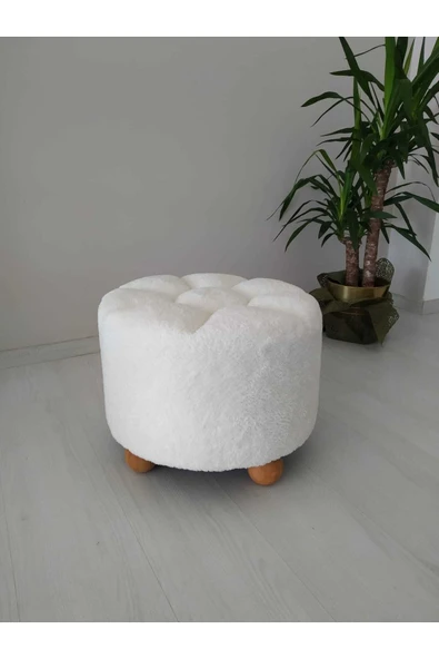 Fahrettin Küçük Puf El Yapımı Puf Kedi Yatağı Makyaj Masası Pufu Salon Pufu Oturma Odası Pufu Orta Sehpa