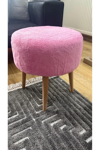 Fahrettin Küçük ROMA Wellsoft Çok Amaçlı Dekoratif Puf Kedi Yatağı Makyaj Masası Pufu Oturma Odası Pufu Orta Sehpa - 2