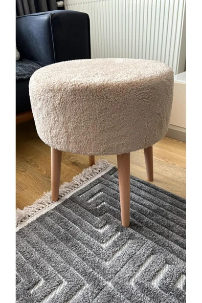 Fahrettin Küçük ROMA Wellsoft Çok Amaçlı Dekoratif Puf Kedi Yatağı Makyaj Masası Pufu Oturma Odası Pufu Orta Sehpa - 4