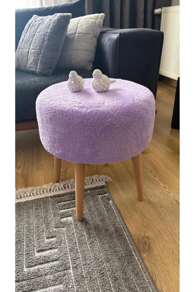 Fahrettin Küçük ROMA Wellsoft Çok Amaçlı Dekoratif Puf Kedi Yatağı Makyaj Masası Pufu Oturma Odası Pufu Orta Sehpa