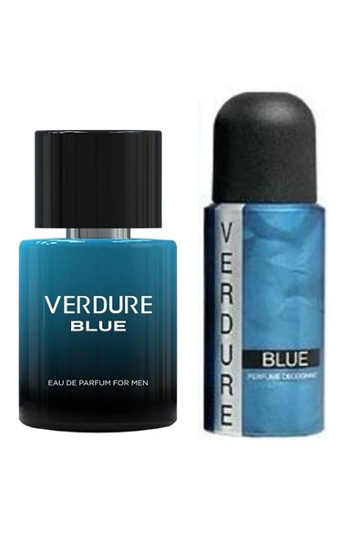 Pereja Verdure Blue Edt 100 ml + Deodorant Erkek Parfüm Seti - Resim 2