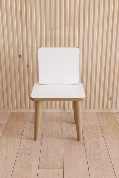 Fahrettin Küçük Çocuk Sandalyesi Çocuk Oturağı Ahşap Sandalye Montessori Sandalye