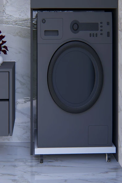 Fahrettin Küçük Beyaz Eşya Altlığı Çamaşır, Bulaşık Makinesi ve Buzdolabı Soba. 150 Kg Taşıma Kapasiteli Altlık. - 3