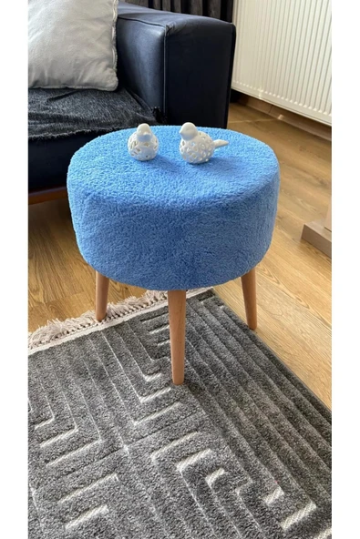 Fahrettin Küçük ROMA Wellsoft Çok Amaçlı Dekoratif Puf Kedi Yatağı Makyaj Masası Pufu Oturma Odası Pufu Orta Sehpa