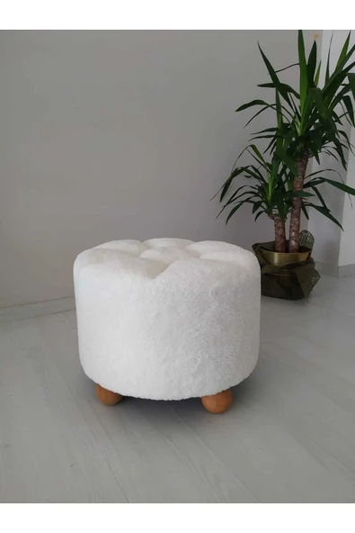 Fahrettin Küçük Puf El Yapımı Puf Kedi Yatağı Makyaj Masası Pufu Salon Pufu Oturma Odası Pufu Orta Sehpa - 3
