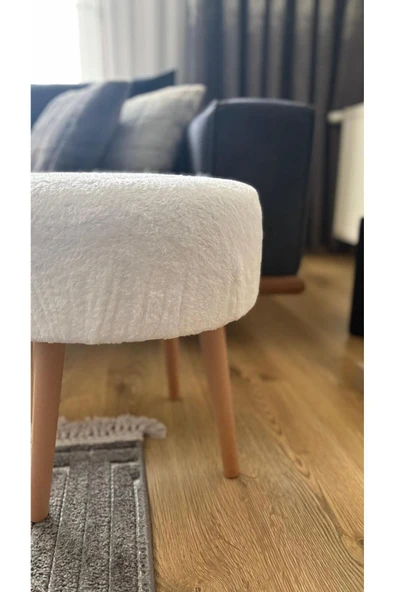 Fahrettin Küçük ISLA Wellsoft Çok Amaçlı Dekoratif Puf Kedi Yatağı Makyaj Masası Pufu Oturma Odası Pufu Orta Sehpa - 3