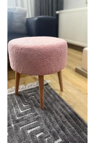 Fahrettin Küçük ROMA Wellsoft Çok Amaçlı Dekoratif Puf Kedi Yatağı Makyaj Masası Pufu Oturma Odası Pufu Orta Sehpa - 2