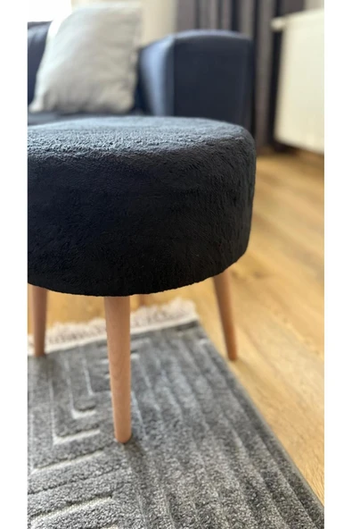 Fahrettin Küçük ROMA Wellsoft Çok Amaçlı Dekoratif Puf Kedi Yatağı Makyaj Masası Pufu Oturma Odası Pufu Orta Sehpa