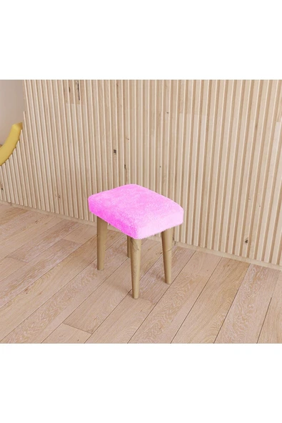 Fahrettin Küçük Çocuk Masası Aktivite Masası Çalışma Masası Oyun Masası Pembe Puflu Tabureli - 4