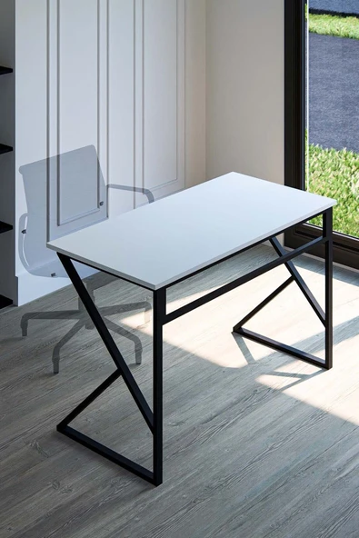 Fahrettin Küçük Elena Çalışma Masası Ofis Masası Oyuncu Masası Yemek Masası Okul Masası Genç Odası 60x120 Cm - 5