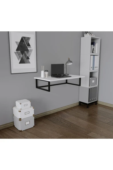 Fahrettin Küçük Workstyle Duvara Monte Katlanabilir Pratik Çalışma Masası Bilgisayar Masası Çizim Masası - 3