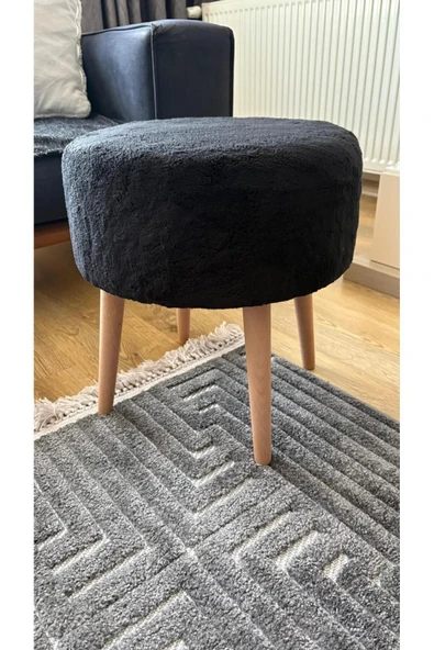 Fahrettin Küçük ROMA Wellsoft Çok Amaçlı Dekoratif Puf Kedi Yatağı Makyaj Masası Pufu Oturma Odası Pufu Orta Sehpa - 2