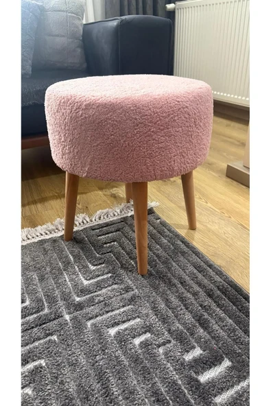 Fahrettin Küçük ROMA Wellsoft Çok Amaçlı Dekoratif Puf Kedi Yatağı Makyaj Masası Pufu Oturma Odası Pufu Orta Sehpa - 4