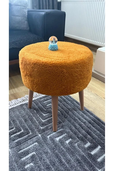 Fahrettin Küçük ROMA Wellsoft Çok Amaçlı Dekoratif Puf Kedi Yatağı Makyaj Masası Pufu Oturma Odası Pufu Orta Sehpa