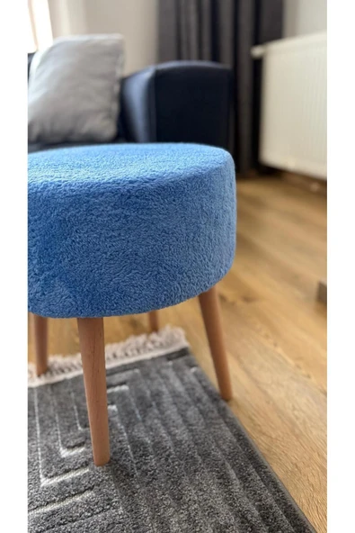 Fahrettin Küçük ROMA Wellsoft Çok Amaçlı Dekoratif Puf Kedi Yatağı Makyaj Masası Pufu Oturma Odası Pufu Orta Sehpa - 3