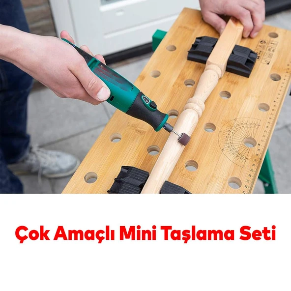 Gravür Seti Matkap Dramel Makine Uyumlu Kalıpçı Taşlama Zımparalama Polisaj Fırçalama Seti 105 Parça - 3