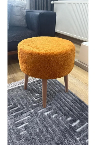 Fahrettin Küçük ROMA Wellsoft Çok Amaçlı Dekoratif Puf Kedi Yatağı Makyaj Masası Pufu Oturma Odası Pufu Orta Sehpa - 2